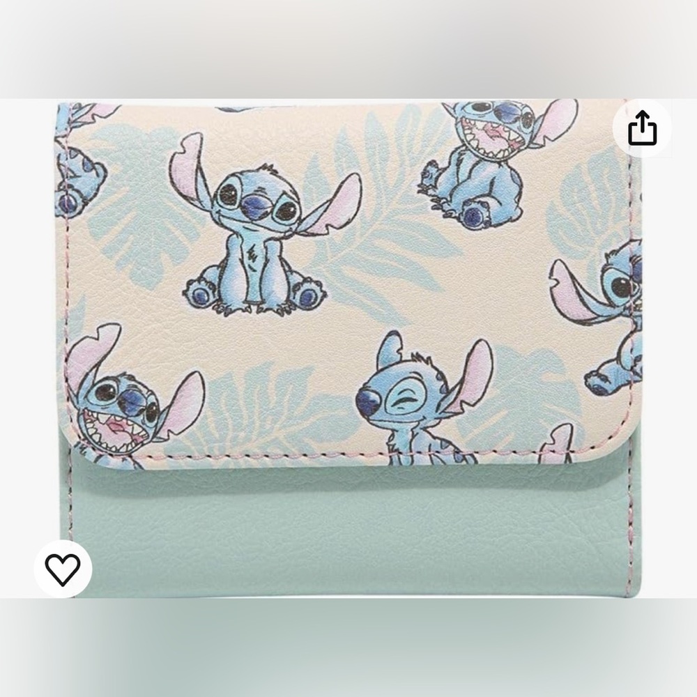 Loungefly Disney Lilo & Stitch Tropical Leaves Mini Wallet | Size OS